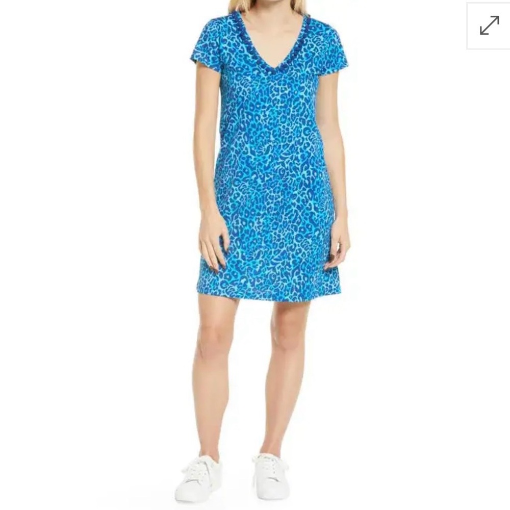 Lilly Pulitzer Etta Dress in Oyster Bay Navy Pima Cotton